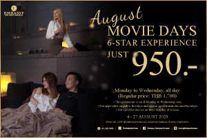 Mon - Wed Special offer 950 baht (from 1,700 baht)
